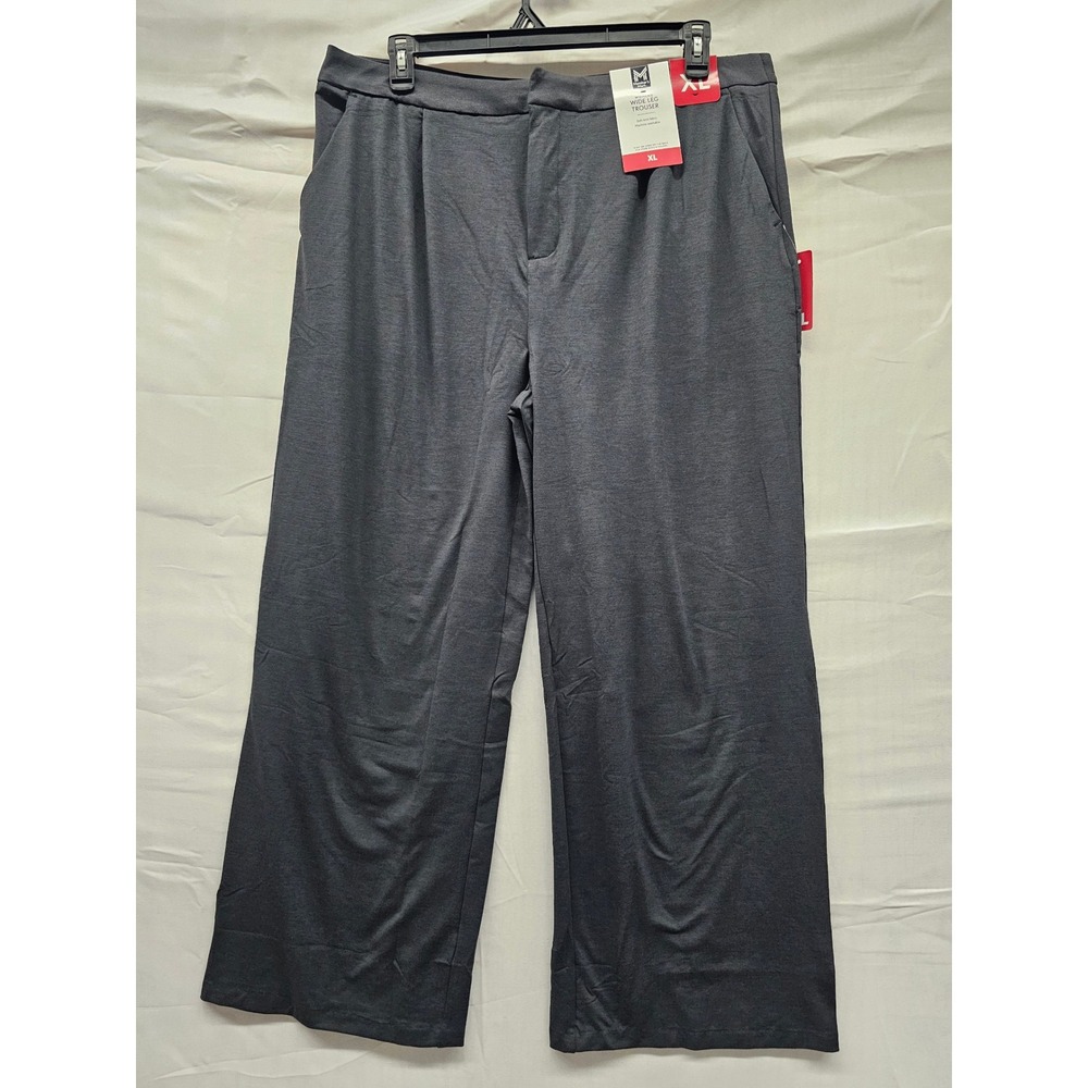 Member's Mark Womens Wide Leg Trouser Black Polyester‎ Blend Casual Size XL